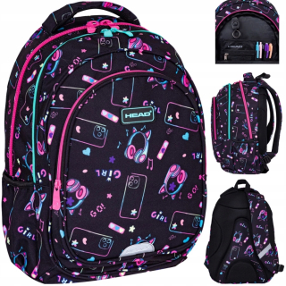 Viackomorový školský batoh Head Multicolor 27 rokov